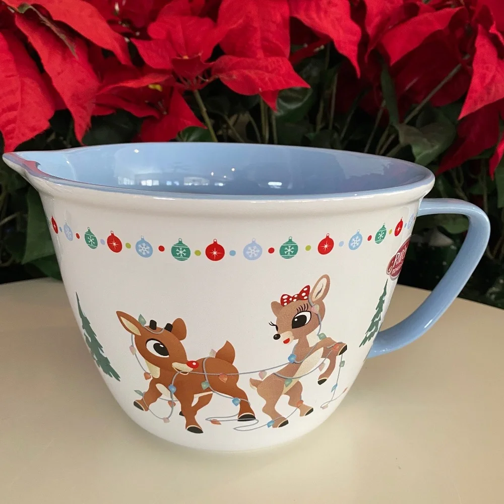 Rudolph The Red Nosed Reindeer and Clarice Mixing Bowl Christmas Brand New!